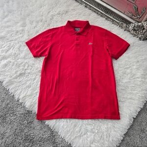 Lacoste Red Polo Shirt. zsize 6. Good preowned condition.
